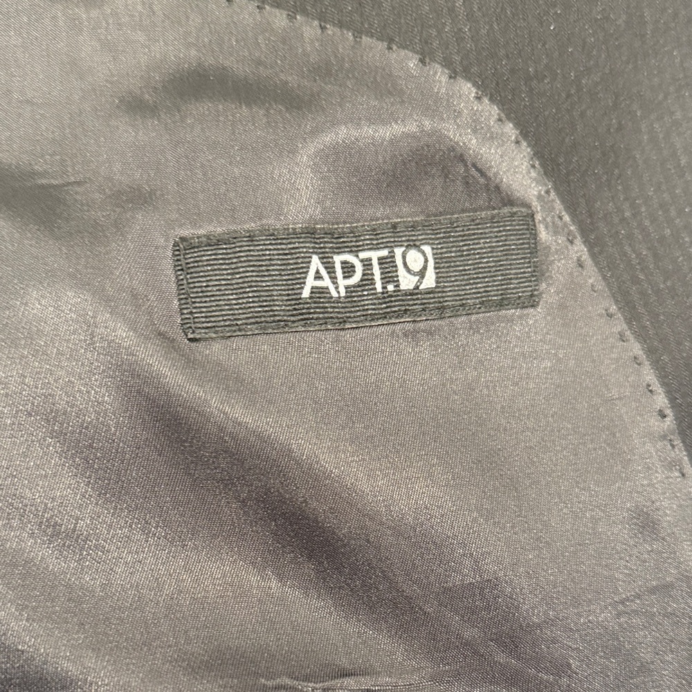 Apt 9 Classic Black Men's Suit Sz 46R- pants 36x32 - Picture 4 of 15